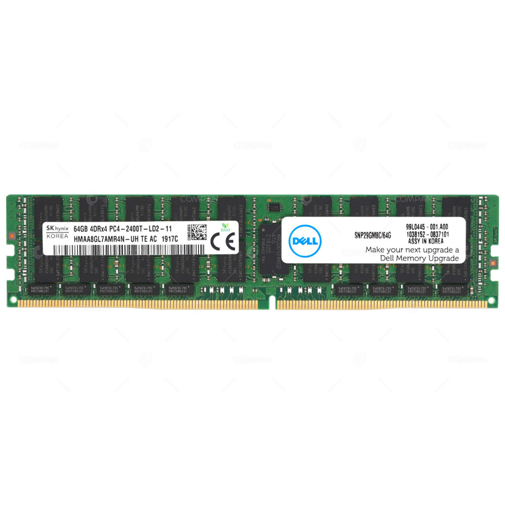 SNP29GM8C-64G DELL DDR4 64GB 4DRX4 PC4-19200 2400MHZ LRDIMM